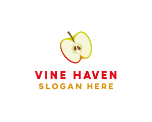 Apple Fruit Slice logo design