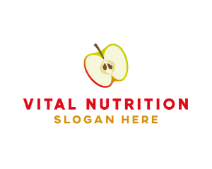 Nutritionist - Apple Fruit Slice logo design