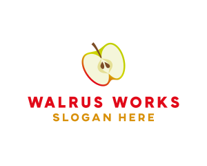 Apple Fruit Slice logo design