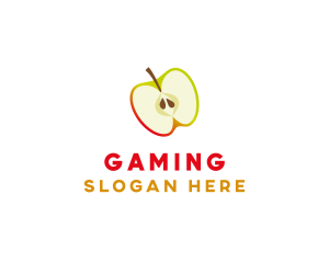 Vegetarian - Apple Fruit Slice logo design