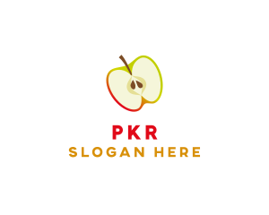 Apple Fruit Slice logo design