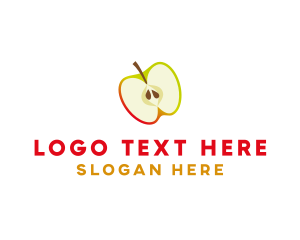 Slice - Apple Fruit Slice logo design