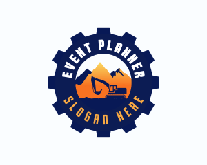 Heavy Duty - Mountain Cog Excavator logo design