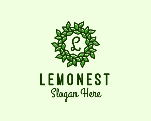 Leaf Wreath Organic Farm Logo