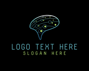 Brain - Brain Circuit Artificial Intelligence logo design