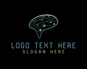 Programmer - Brain Circuit Artificial Intelligence logo design