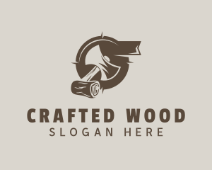 Carpenter - Wood Axe Carpenter logo design