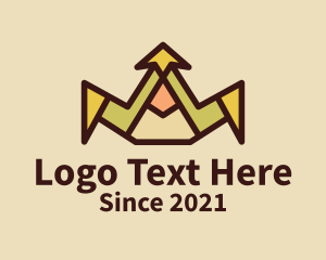 Royal King - Geometric Tiara Crown logo design