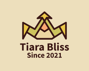 Geometric Tiara Crown logo design