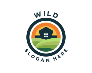 House Lawn Garden Landscaping Logo
