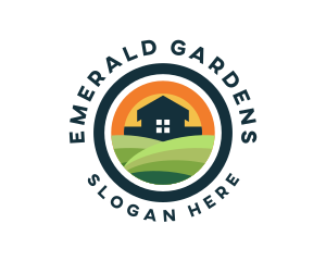 House Lawn Garden Landscaping logo design