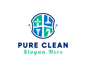 Home Cleaning Tools  logo design