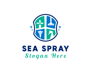 Home Cleaning Tools  logo design