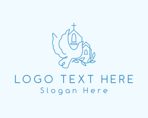 Sacred - Holy Dove Parish Church logo design