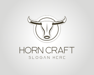 Silver Bull Horn logo design