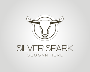 Silver Bull Horn logo design