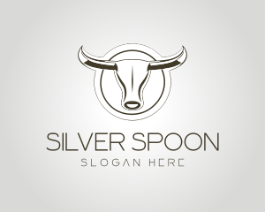 Silver Bull Horn logo design