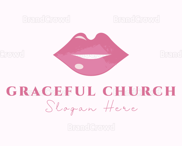 Pink Lips Aesthetician Logo