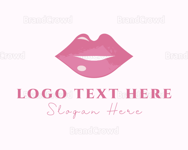Pink Lips Aesthetician Logo