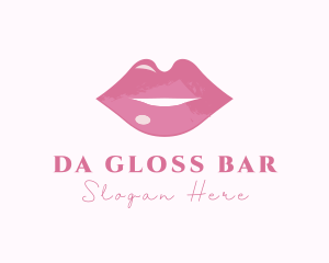 Pink Lips Aesthetician logo design