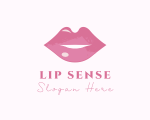 Pink Lips Aesthetician logo design