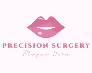 Pink Lips Aesthetician logo design