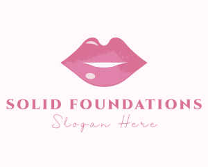 Influencer - Pink Lips Aesthetician logo design