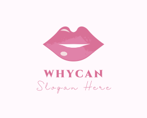 Cosmetic Surgeon - Pink Lips Aesthetician logo design