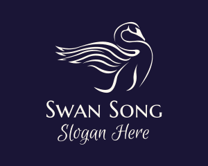 Swan - Majestic Swan Flight logo design