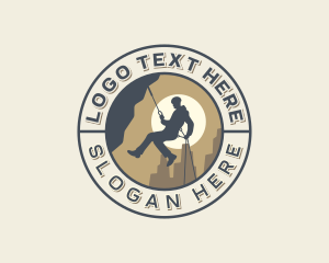 Mountain Biking - Survival Rock Climbing logo design