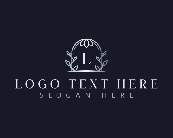 Botanical - Flower Vine Arch logo design