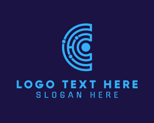 Corporation - Digital Letter C Fintech Company logo design
