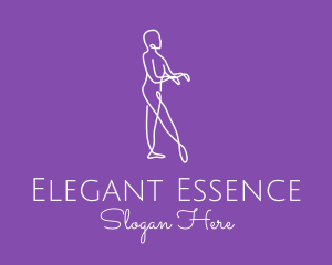 Graceful - Minimalist Dance Performer logo design