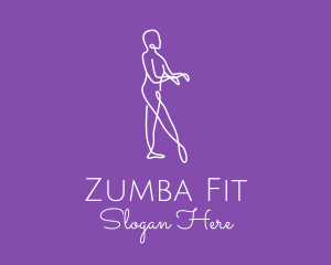 Zumba - Minimalist Dance Performer logo design