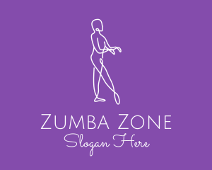 Zumba - Minimalist Dance Performer logo design