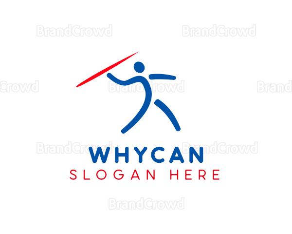 Sport Athlete Javelin Logo