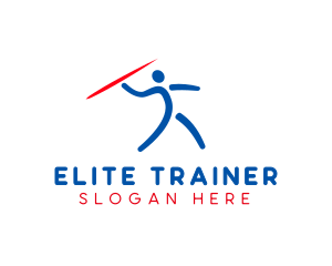 Sport Athlete Javelin logo design