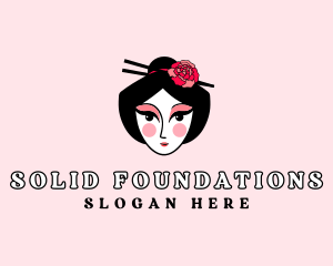 Woman Geisha Salon Logo