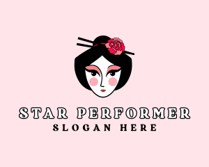 Entertainer - Woman Geisha Salon logo design