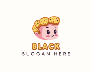 Snack - Croissant Bread Boy logo design