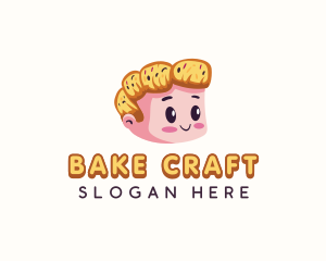 Croissant Bread Boy logo design