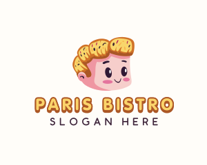 Croissant Bread Boy logo design