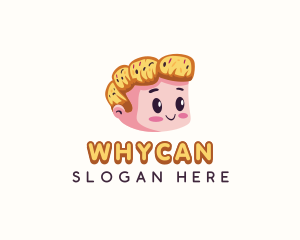 Dough - Croissant Bread Boy logo design
