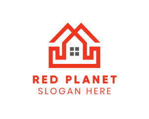 Red Duplex House logo design