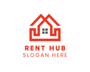 Red Duplex House logo design