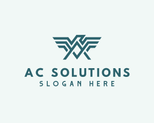 Hawk Falcon Wings Letter A logo design