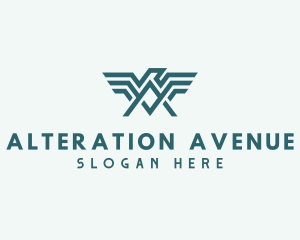 Hawk Falcon Wings Letter A logo design