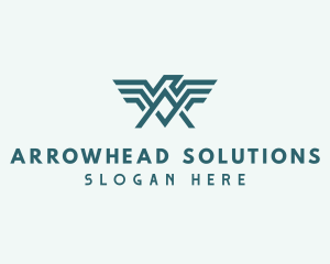 Hawk Falcon Wings Letter A logo design