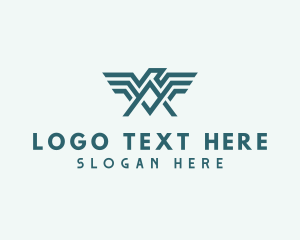 Falcon - Hawk Falcon Wings Letter A logo design