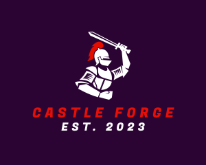 Medieval - Knight Medieval Swordsman logo design